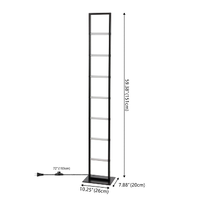59.3" JONATHAN Y Ivan Minimalist Modern Iron Ladder Dimmable Integrated LED Floor Lamp: ETL Listed, 3000K 8 59.3" JONATHAN Y Ivan Minimalist Modern Iron Ladder Dimmable Integrated LED Floor Lamp: ETL Listed, 3000K - Image 8