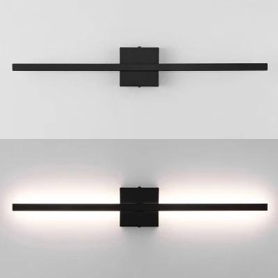 JONATHAN Y Vara Modern Minimalist Indoor/Outdoor Metal 350-Degree Rotate Dimmable Integrated Linear LED Wall Sconce 4 JONATHAN Y Vara Modern Minimalist Indoor/Outdoor Metal 350-Degree Rotate Dimmable Integrated Linear LED Wall Sconce - Image 4