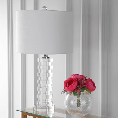25" Crystal Sasha Table Lamp (Includes LED Light Bulb) Clear - JONATHAN Y 2 25" Crystal Sasha Table Lamp (Includes LED Light Bulb) Clear - JONATHAN Y - Image 2