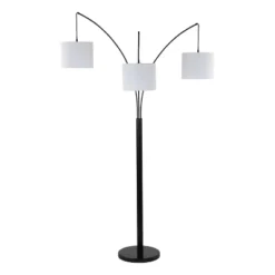 JONATHAN Y 78.5" 3-Light Barrie Mid-Century Modern Head-Adjustable Iron LED Arc Floor Lamp Oil Rubbed Bronze (Includes LED Light Bulb) -Furniture store GUEST 7d69b843 1855 4a0d a7c1 e91a22ce96e1