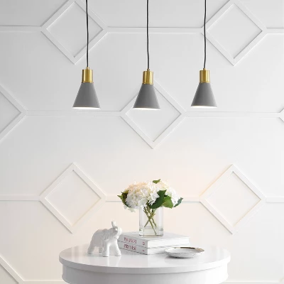 6" 1-Light Apollo Mid-Century Modern Iron LED Pendant - JONATHAN Y 2 6" 1-Light Apollo Mid-Century Modern Iron LED Pendant - JONATHAN Y - Image 2