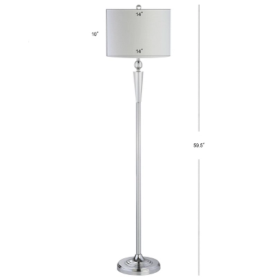 59.5" Crystal Reese Floor Lamp (Includes LED Light Bulb) Silver - JONATHAN Y 3 59.5" Crystal Reese Floor Lamp (Includes LED Light Bulb) Silver - JONATHAN Y - Image 3