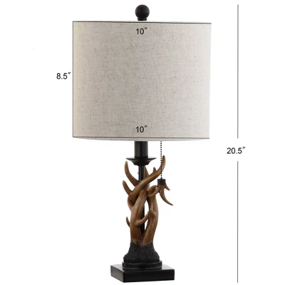 20.5" Gaston Resin Mini Table Lamp (Includes LED Light Bulb) Brown - JONATHAN Y 3 20.5" Gaston Resin Mini Table Lamp (Includes LED Light Bulb) Brown - JONATHAN Y - Image 3