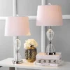 24" (Set Of 2) Aubrey Crystal Table Lamp (Includes LED Light Bulb) Clear - JONATHAN Y