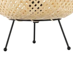JONATHAN Y 10.75" Palma Bohemian Rustic Iron/Rattan LED Mini Table Lamp With Smart Bulb Black/Brown: UL Listed, 3-Way Switch -Furniture store GUEST 83c25d2c a0ab 47e6 8c6e 449f27afed6f