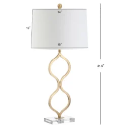 31.5" Metal/Crystal Levi Table Lamp (Includes LED Light Bulb) Gold - JONATHAN Y -Furniture store GUEST 8422344a 1b2a 4729 a253 c034e6a4f946