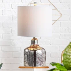 19" Glass Gemma Bell Table Lamp (Includes LED Light Bulb) Chrome - JONATHAN Y 7 19" Glass Gemma Bell Table Lamp (Includes LED Light Bulb) Chrome - JONATHAN Y -Furniture store GUEST 85b7a242 0633 498a a07a c2de1630db13