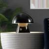 7" Porcini Contemporary Bohemian Rechargeable/Cordless Iron Integrated LED Mushroom Table Lamp - JONATHAN YFeb
