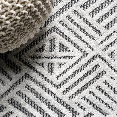 Jordan High-Low Pile Art Deco Geometric Indoor/Outdoor Area Rug - JONATHAN Y 2 Jordan High-Low Pile Art Deco Geometric Indoor/Outdoor Area Rug - JONATHAN Y - Image 2