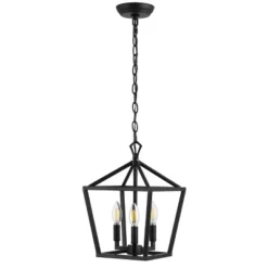 10" 3-Light Ojai Iron Classic Modern Lantern LED Pendant - JONATHAN Y -Furniture store GUEST 89230416 a01d 48ef a35a 470aee8f473e