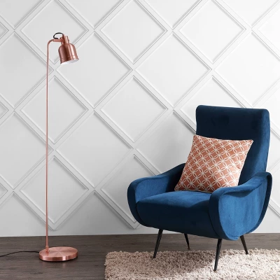 57" Metal Brandon Task Floor Lamp (Includes LED Light Bulb) Copper - JONATHAN Y 2 57" Metal Brandon Task Floor Lamp (Includes LED Light Bulb) Copper - JONATHAN Y - Image 2