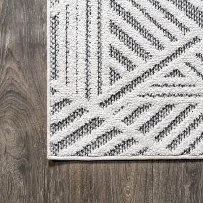 Jordan High-Low Pile Art Deco Geometric Indoor/Outdoor Area Rug - JONATHAN Y 8 Jordan High-Low Pile Art Deco Geometric Indoor/Outdoor Area Rug - JONATHAN Y - Image 8