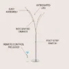 JONATHAN Y Fuochi 71" Modern Minimalist Metal 5-Branch Arc Dimmable Integrated LED Floor Lamp With Remote Control
