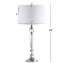 29.5" (Set Of 2) Emma Crystal Table Lamps (Includes LED Light Bulb) Clear - JONATHAN Y -Furniture store GUEST 8a673895 1192 4789 8289 5936ada14a62