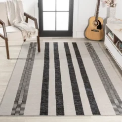 Vichy Geometric Striped Machine-Washable Indoor Area Rug - JONATHAN Y 13 Vichy Geometric Striped Machine-Washable Indoor Area Rug - JONATHAN Y -Furniture store GUEST 8ae9f7c4 e90b 407b 8432 a03c984bcfa3