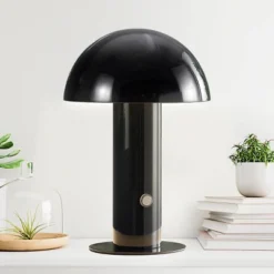 10.75" Boletus Contemporary Bohemian Rechargeable/Cordless Iron LED Mushroom Table Lamp - JONATHAN Y -Furniture store GUEST 8aef29eb bdb6 4cbd bbe5 22a625eb9cc9