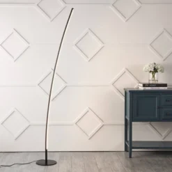 JONATHAN Y Malthe 71" Arc LED Floor Lamp Black: Dimmable, ETL Listed, Metal Body, No Shade -Furniture store GUEST 8b267c11 8035 4ae8 9a81 e4036d4c1027