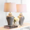 Set Of 2) 27.25" Winnie Ceramic Urn Table Lamp (Includes Energy Efficient Light Bulb) - JONATHAN Y