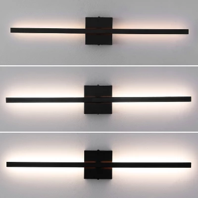 JONATHAN Y Vara Modern Minimalist Indoor/Outdoor Metal 350-Degree Rotate Dimmable Integrated Linear LED Wall Sconce 5 JONATHAN Y Vara Modern Minimalist Indoor/Outdoor Metal 350-Degree Rotate Dimmable Integrated Linear LED Wall Sconce - Image 5