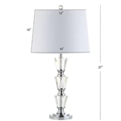 27" (Set Of 2) Layla Crystal Table Lamp (Includes LED Light Bulb) Clear - JONATHAN Y -Furniture store GUEST 8c468604 ccbc 4e53 87a5 22fc45141f7d