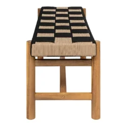 JONATHAN Y Denis 48" 2-Seat Backless 700-Lbs Support Acacia Wood Outdoor Bench With Checkerboard Woven Rope Seat 15 JONATHAN Y Denis 48" 2-Seat Backless 700-Lbs Support Acacia Wood Outdoor Bench With Checkerboard Woven Rope Seat -Furniture store GUEST 8d08dff1 2352 4c3e a107 7ad6ada81d80