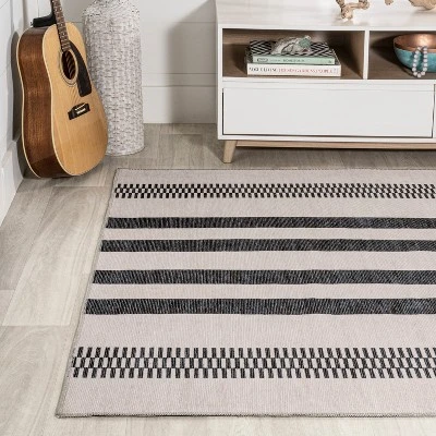 Vichy Geometric Striped Machine-Washable Indoor Area Rug - JONATHAN Y 8 Vichy Geometric Striped Machine-Washable Indoor Area Rug - JONATHAN Y - Image 8