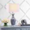 28" Ceramic/Crystal May Table Lamp (Includes LED Light Bulb) Blue - JONATHAN Y