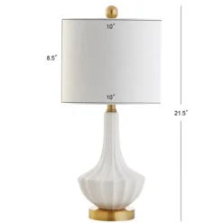 21.5" Ceramic Parker Mini Table Lamp (Includes LED Light Bulb) White - JONATHAN Y -Furniture store GUEST 8e028315 441c 4f81 9b8c adef666be519