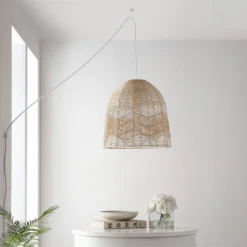 17.5" 1-Light Sofia Farmhouse Coastal Rattan LED Pendant Brown - JONATHAN Y 25 17.5" 1-Light Sofia Farmhouse Coastal Rattan LED Pendant Brown - JONATHAN Y -Furniture store GUEST 8e4cab69 58a3 4642 be5e ea4c1612fde7