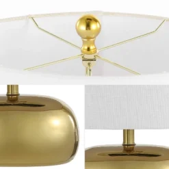 JONATHAN Y Calix 20" Mid-Century Glam Ceramic/Iron (Includes LED Light Bulb) Table Lamp Gold -Furniture store GUEST 8fbd0f64 bea9 4729 9ea5 e99ee493feff