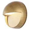 6.25" Orbe Outdoor Metal/Glass Integrated LED Wall Sconce Antique Gold - JONATHAN Y: ETL Listed, Modern Design, Hardwired