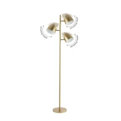 66.5" 3-Light Billy Modern Contemporary Iron LED Floor Lamp Brass Gold (Includes LED Light Bulb) - JONATHAN Y -Furniture store GUEST 9039b320 8560 4f2e 9f49 aa5da30dcacb