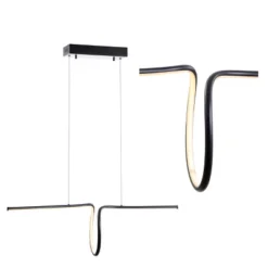 34.5" Adjustable Metal Ali Dimmable Linear Pendant (Includes Energy Efficient Light Bulb) - JONATHAN Y -Furniture store GUEST 903b28c4 f7e8 4635 9273 8f962951c4ae