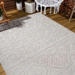 Citta High-Low Pile Mediterranean Tile Indoor/Outdoor Area Rug - JONATHAN Y -Furniture store GUEST 916ae6f0 7caa 42ba a211 1b1bc386f4e4