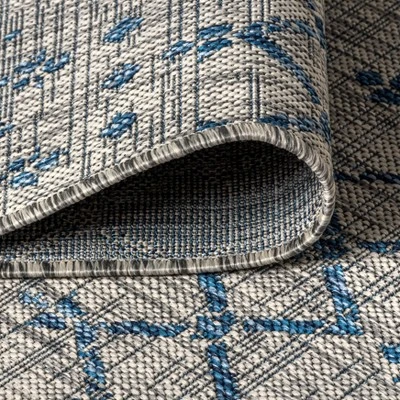 Ourika Moroccan Geometric Textured Weave Indoor/Outdoor Area Rug - JONATHAN Y 4 Ourika Moroccan Geometric Textured Weave Indoor/Outdoor Area Rug - JONATHAN Y - Image 4