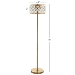 60" Crystal/Metal Elizabeth Floor Lamp (Includes LED Light Bulb) - JONATHAN Y -Furniture store GUEST 93dce6d6 bb31 4274 b5d0 86584a1d1de4