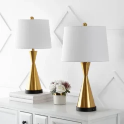 (Set Of 2) 26" Colton Classic French Country Iron LED Table Lamp With USB Charging Port (Includes LED Light Bulb) - JONATHAN Y -Furniture store GUEST 9499d776 4519 4d1a 8261 664d86e26f7f