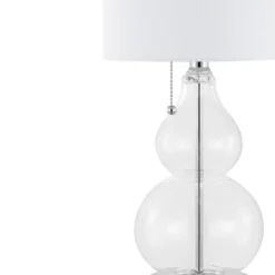 (Set Of 2) 22" Cora Classic Vintage Glass LED Table Lamp With USB Charging Port (Includes LED Light Bulb) - JONATHAN Y 15 (Set Of 2) 22" Cora Classic Vintage Glass LED Table Lamp With USB Charging Port (Includes LED Light Bulb) - JONATHAN Y -Furniture store GUEST 94ab4101 fa2a 4f2b 944a 0deadb9842e8