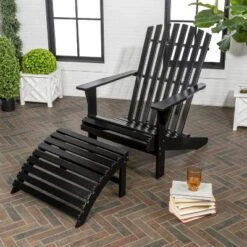 Saranac 2-Piece Traditional Rustic Acacia Wood Adirondack Chair With Detachable Ottoman- JONATHAN Y 16 Saranac 2-Piece Traditional Rustic Acacia Wood Adirondack Chair With Detachable Ottoman- JONATHAN Y -Furniture store GUEST 94df2242 450a 46d2 9d79 a3494f61108e