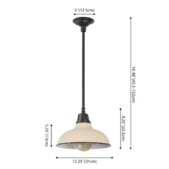 JONATHAN Y Jasper Farmhouse Industrial Indoor/Outdoor Iron LED Pendant -Furniture store GUEST 9515c462 4430 4c60 a663 3ff25cafe6e1