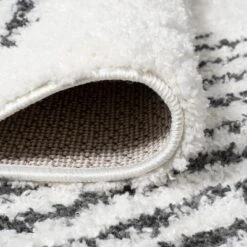 Elm Diamond Stripe Geometric Shag Indoor Area Rug - JONATHAN Y -Furniture store GUEST 961be1fe 98ad 4edf b0be 475f9fb9ff65