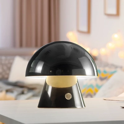 7" Porcini Contemporary Bohemian Rechargeable/Cordless Iron Integrated LED Mushroom Table Lamp - JONATHAN YFeb 3 7" Porcini Contemporary Bohemian Rechargeable/Cordless Iron Integrated LED Mushroom Table Lamp - JONATHAN YFeb - Image 3