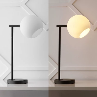 JONATHAN Y Charles 20.5" Contemporary Modern Metal/Marble LED Table Lamp 4 JONATHAN Y Charles 20.5" Contemporary Modern Metal/Marble LED Table Lamp - Image 4