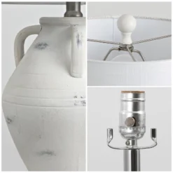 JONATHAN Y Altea 20.5" Rustic Coastal Pottery Jar LED Table Lamp -Furniture store GUEST 9909de33 bef3 4afb 96f8 4f9fc781d92f