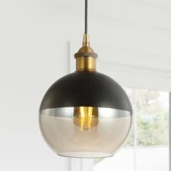 7.5" Metal Adjustable Nixon Drop Globe Pendant (Includes Energy Efficient Light Bulb) Brass - JONATHAN Y -Furniture store GUEST 999f600d 18ca 418b b87a 12ad88989c1c