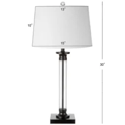 30" (Set Of 2) Mason Glass/Metal Table Lamp (Includes LED Light Bulb) Black - JONATHAN Y 6 30" (Set Of 2) Mason Glass/Metal Table Lamp (Includes LED Light Bulb) Black - JONATHAN Y -Furniture store GUEST 99bd330c 6f1b 4651 8836 00a59e61a563
