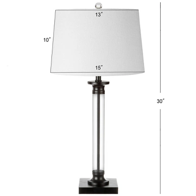 30" (Set Of 2) Mason Glass/Metal Table Lamp (Includes LED Light Bulb) Black - JONATHAN Y 3 30" (Set Of 2) Mason Glass/Metal Table Lamp (Includes LED Light Bulb) Black - JONATHAN Y - Image 3