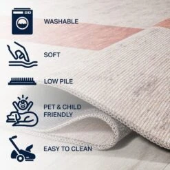 Raita Modern Distressed Stripe Machine-Washable Area Rug - JONATHAN Y -Furniture store GUEST 99ce49b9 a6b1 4a03 8acd 1346ffba649f