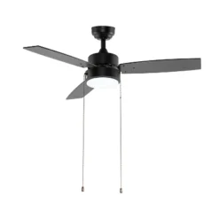 JONATHAN Y Blair 42" 1-Light 3-Speed Iron Adjustable Integrated LED Ceiling Fan With Pull Chains: Plywood Blades, Reversible Motor -Furniture store GUEST 9af2f77d a654 4040 810d 6ac67481a7ee