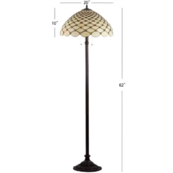 62" Lee Tiffany Style Floor Lamp (Includes LED Light Bulb) Bronze - JONATHAN Y -Furniture store GUEST 9c1e73c9 86d2 41fc ba47 b93e4b35e302